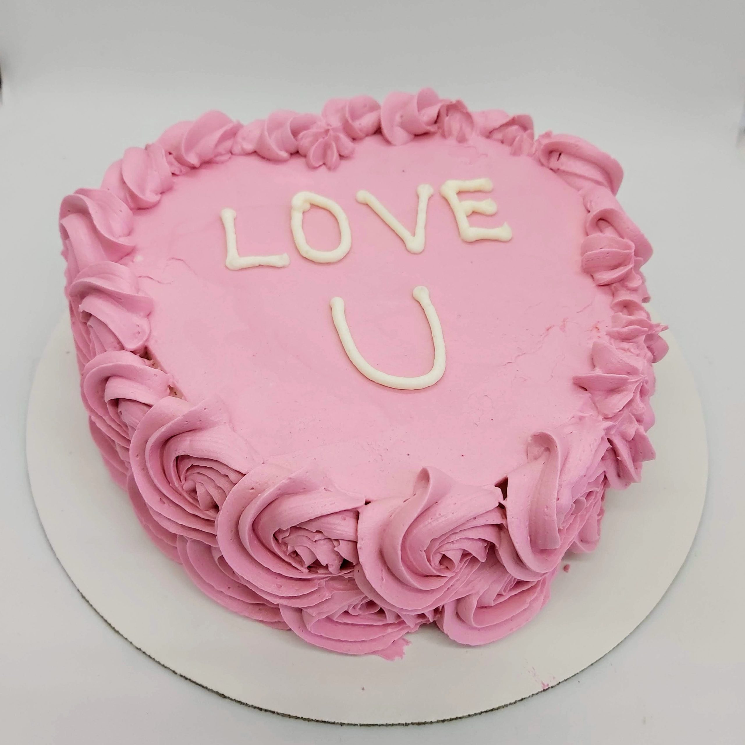 Rosette Heart Cake