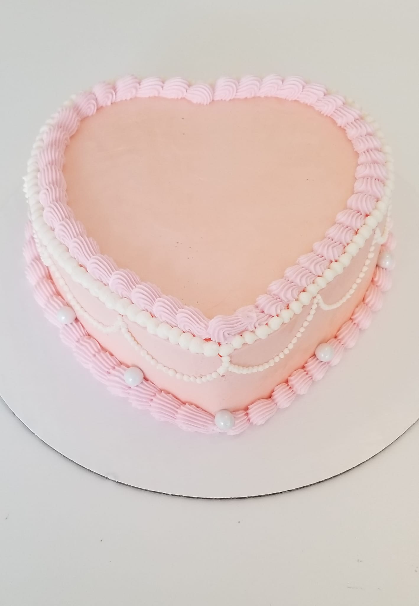 50 Layers of Happiness Birthday Cakes that Delight : Pink Buttercream Heart  Shape